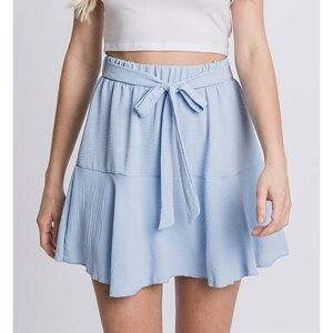 GeeGee Light Blue flowy tiers Skort